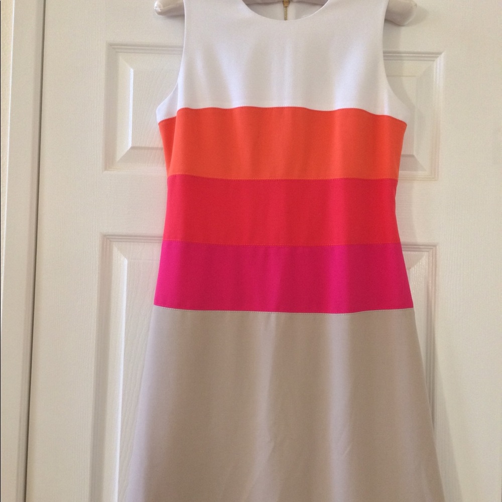 Calvin Klein Colorblock Mid-Length Dress Size 4 - Picture 4 of 8